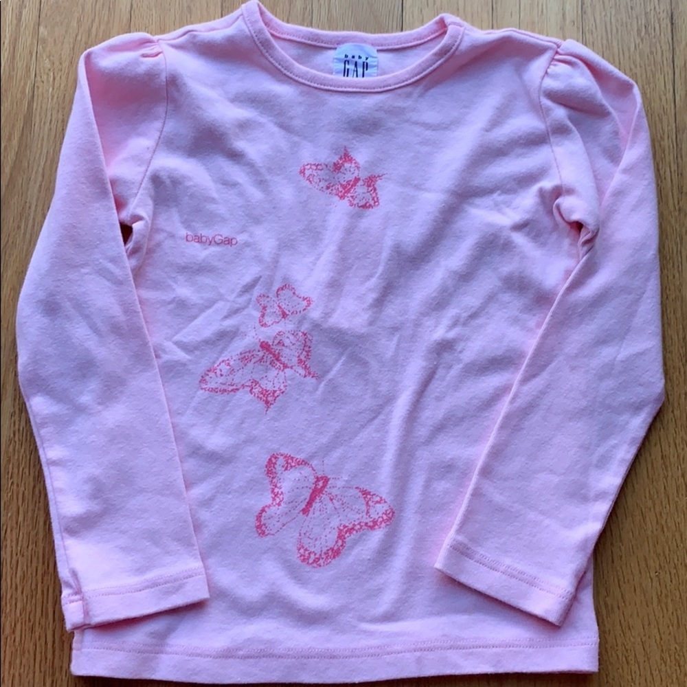 🌺 NWT GAP Butterfly Pink Top Sz5